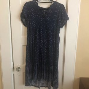 Anthropologie Maeve Navy White Dress